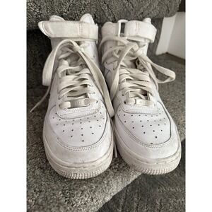 Nike Air Force 1 High Top White AF1 Lace Up Padded Ankle Strap youth 5.5